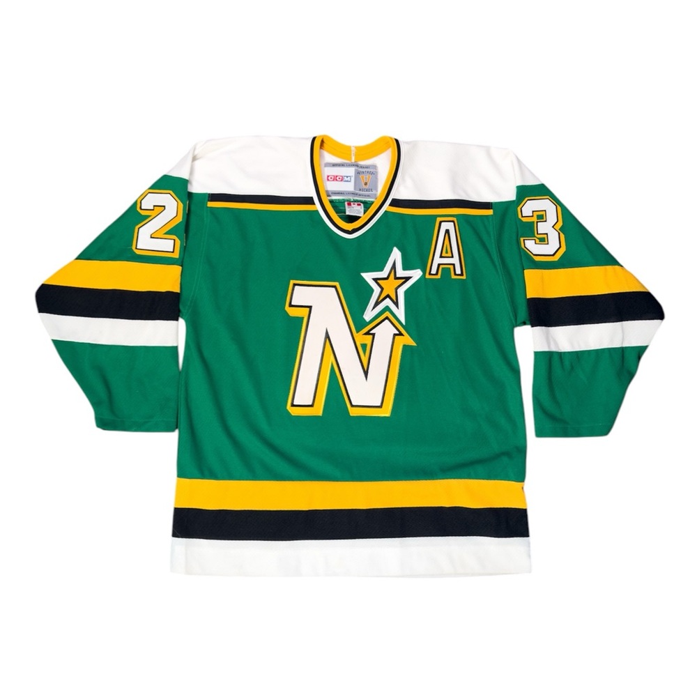 Minnesota North Stars 1988-1991 CCM Vintage Hockey Bellows 23 Jersey Size L